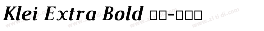 Klei Extra Bold 字体字体转换
